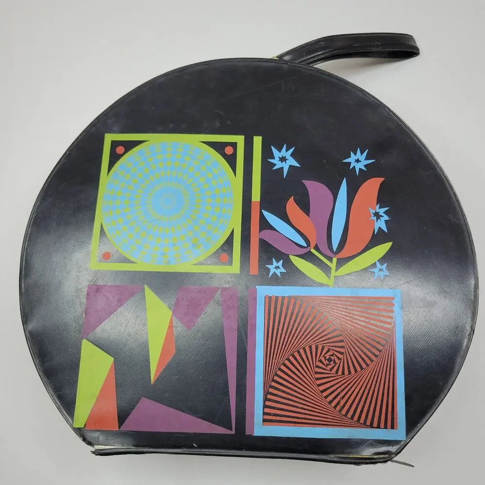 Funky Art Deco Travel Case Zipper Close 13